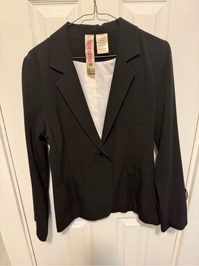 Fresh Brewed Black One Button Blazer Size M